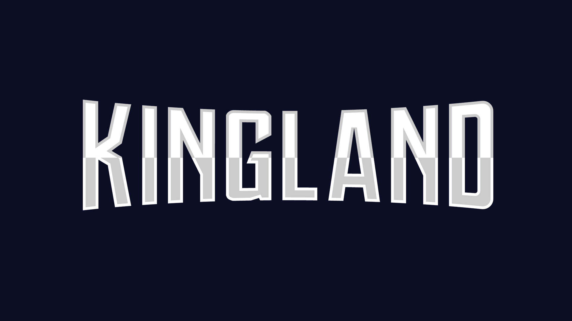 Kingland text logo design